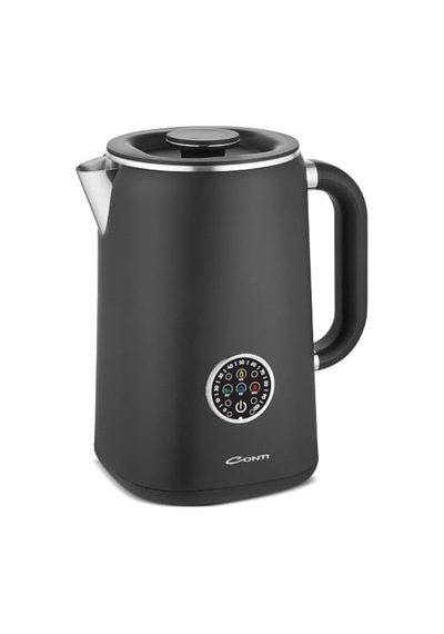 Ck-300 Therma Dijital Kettle 1.7l Dokunmatik Ekran Sıcak Tutma Fonksiyonu Double Wall El Yakmayan Gövde Çay, Kahve, Bitki Çayı Ve Mama Suyu Modları Siyah