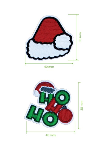 Pin Your Patch New Year Christmas Yeni Yıl Patch Set Patch Yama Seti Koyu Kırmızı