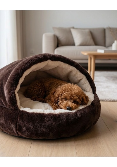 Kanguru Model Yuvarlak Kedi/köpek Yatağı