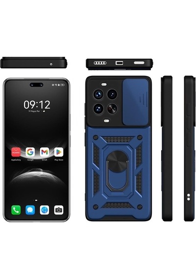 Adige Huawei Nova 14 Pro Kılıf Pars Standlı Yüzüklü Lacivert