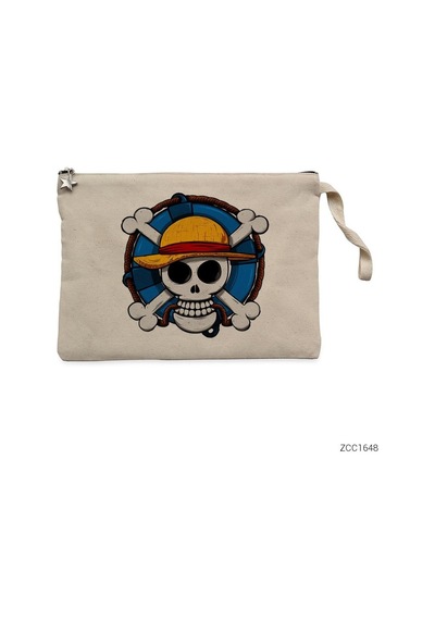 Zepplin Giyim One Piece Skull Clutch Astarlı Cüzdan / El Çantası