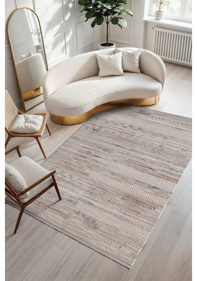 Armony Ar017g Renkli Halı Modern Desenli Akrilik Pamuk Taban Tozu Az Salon Halısı Yatak Odası Reklı
