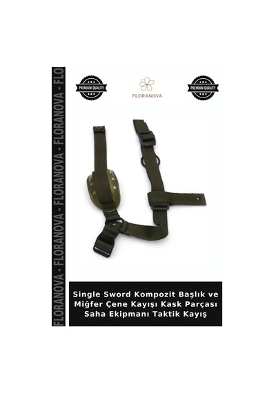 Floranova Single Sword Kompozit Başlık Ve Miğfer Çene Kayışı Kask Parçası Saha Ekipmanı Taktik Kayış
