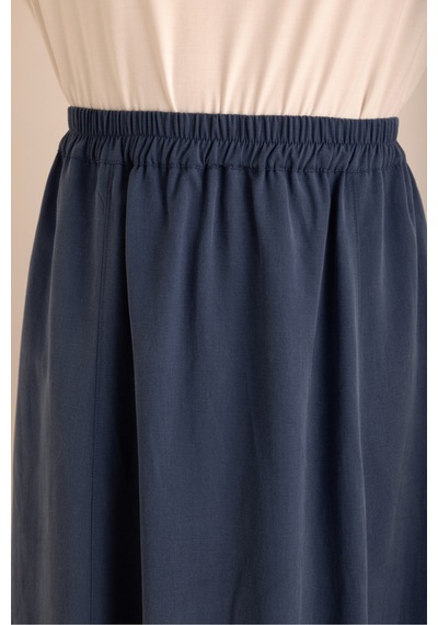 Aker Lacivert Beli Lastikli Cotton Etek Lacivert Lacivert