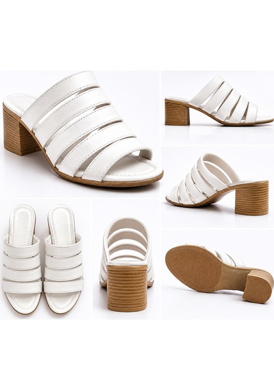 N Napa Shoe Np.1506.beyaz.deri Terlik