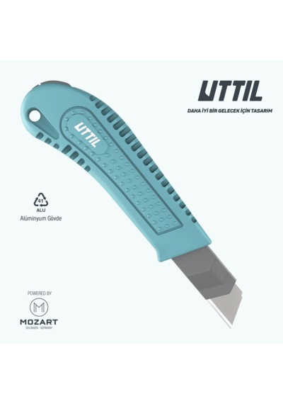 UTTIL Nmuk04 Alüminyum Döküm Gövdeli 18 Mm Maket Bıçağı