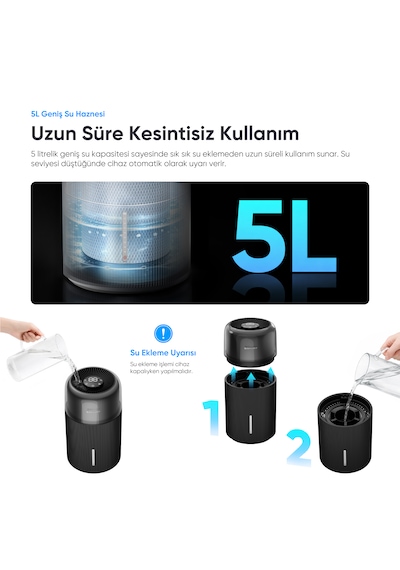 Şımart Akıllı Hava Nemlendirici Wi-fi Kontrollü 5lt Su Hazneli