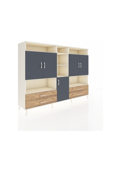 Hyperion Dolap 12 Raflı 4 Çekmeceli 5 Kapaklı 220x44x163 Aytaşı-a Aytaşı-antrasit/çam Hyperion Dolap 12 Raflı 4 Çekmeceli 5 Kapaklı 220x44x163 Aytaşı-a Aytaşı-antrasit/çam
