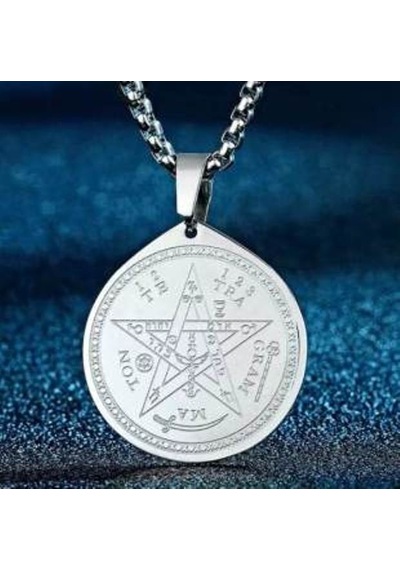 Alsade Tetragrammaton Çekicilik İlk Sembol Wiccan Pentegram Kolye Gümüş