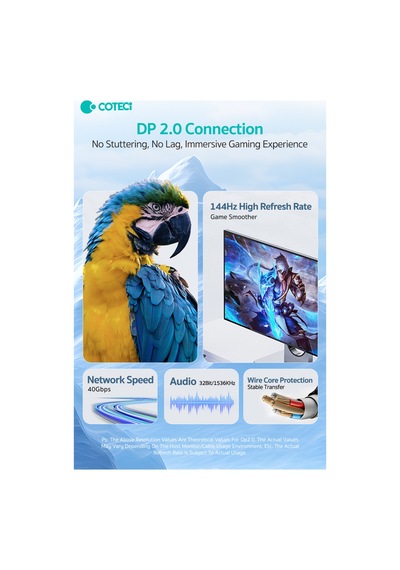İki Ucu Erkek Dp 2.0 Displayport Kablosu 3 Metre 16k 60hz 8k 120hz 4k 144hz - 40gbps Örgülü Altın Uçlu Oyuncu Monitör Görüntü Kablosu