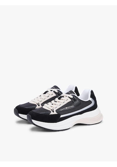 Tommy Hilfiger Fw0fw09187 Th Sporty Chic Runner Kadın Günlük Ayakkabı Siyah