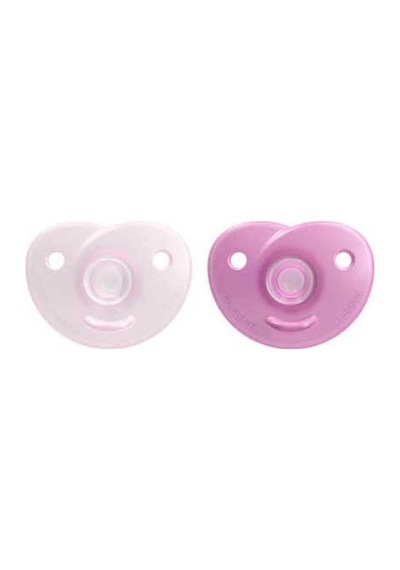 Philips Avent Soothie Emzik, 0 6 Ay Kız Bebekler İçin, 2'li Paket, Ortodontik Silikon, Bpa İçermez, Tek Parça Tas Çok Renkli