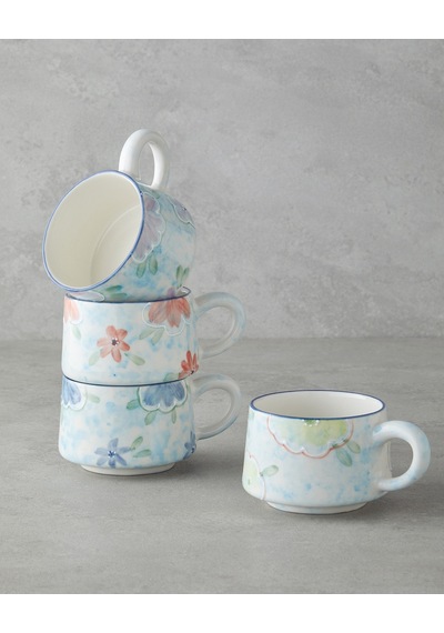 Pastel Reflections Seramik Kupa 260 Ml Mavi-yeşil-sarı