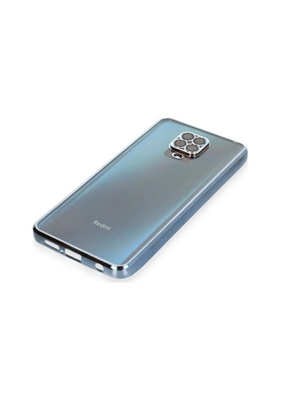 Gld-spt- Newface Xiaomi Redmi Note 9 Pro Kılıf Razer Lensli Silikon - Açık Mavi