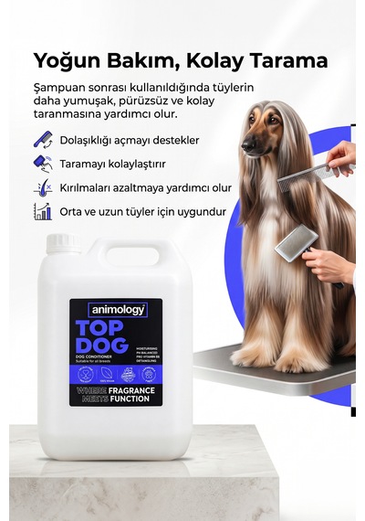Animology Top Dog Kedi Ve Köpekler İçin Conditioner Tüy Kremi 5 Lt - 20:1 Konsantre