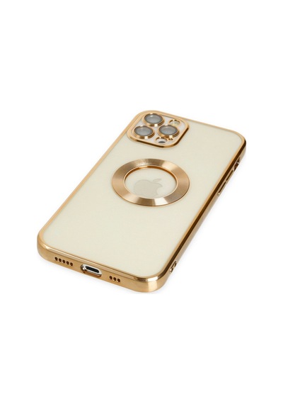 Apple iPhone Uyumlu - 12 Pro Kılıf Slot Silikon - Gold