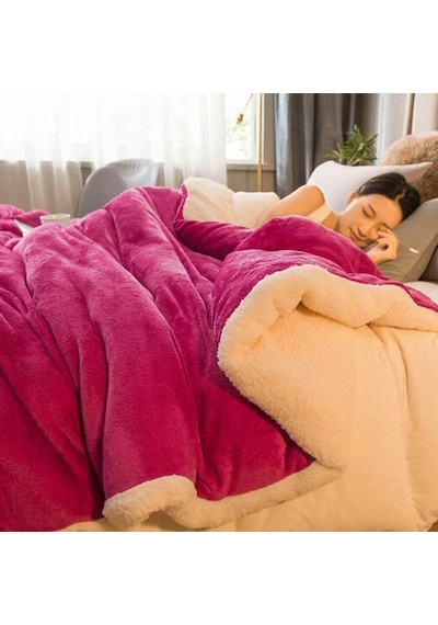 Sherpa Polar Battaniye Çift Taraflı Tek Kişilik 160x220 Cm Fuşya