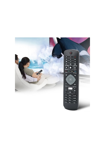 Youtek Phılıps Tv İçin Uyumlu Kumanda - Hof16h303gpd24, Smart, Netflıx Desteği, 398gr08b Modeli Pil Dahil Değil