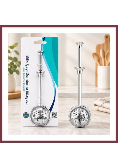 Storeşahin Saplı Paslanmaz Çelik Bitki Çay Demleme Süzgeç Çap 5 Cm Shn0720