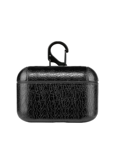Airpods Pro 2.nesil İçin Kılıf Litchi Texture Siyah Airpods Pro 2. Nesil İle Uyumlu Kılıf - Siyah