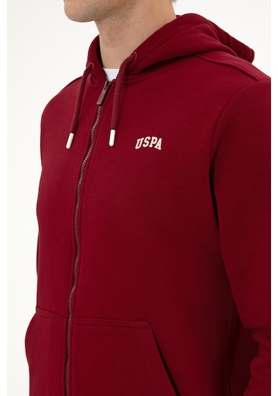 U.S. Polo Assn. Erkek Regular Fit Bordo Şardonlu Örme Hırka 50313755-VR014