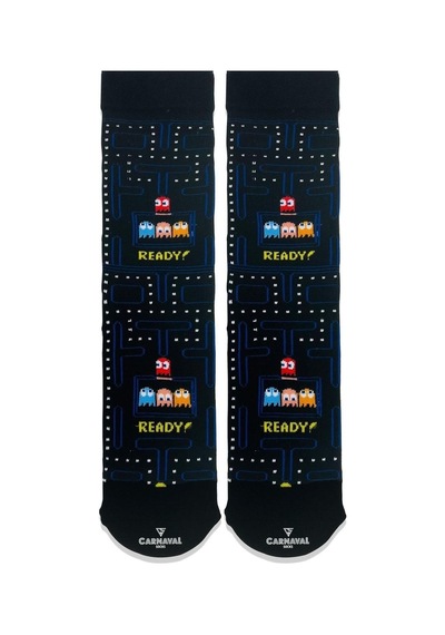 Carnaval Socks Pacman Desenli Renkli Çorap Çok Renkli