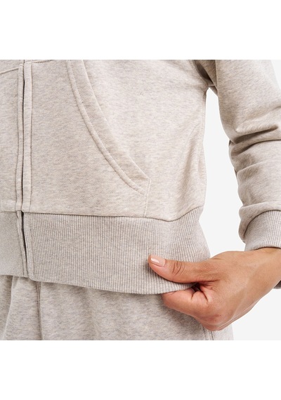 Lescon Bej Kadın Fermuarlı Kapüşonlu Sweatshirt 26s-2201-26n