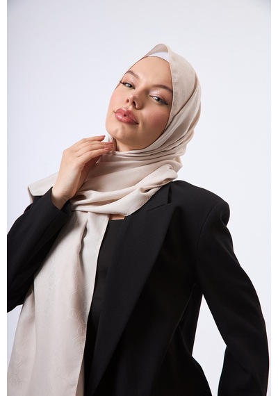 Mirsoy Scarf Mir Modern Desen Şal Ekru
