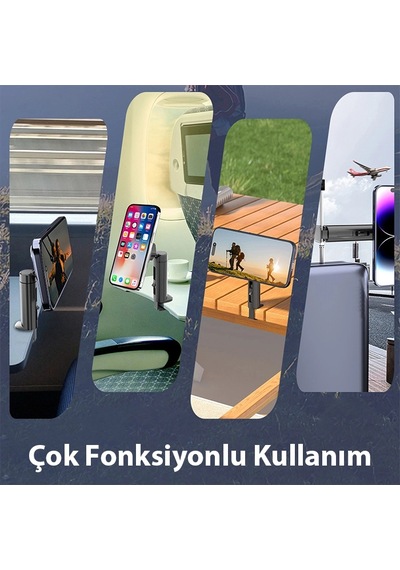 Ally Magsafe Uyumlu Masa Koltuk Klipsli Manyetik Telefon Tutucu- 5775 Diğer