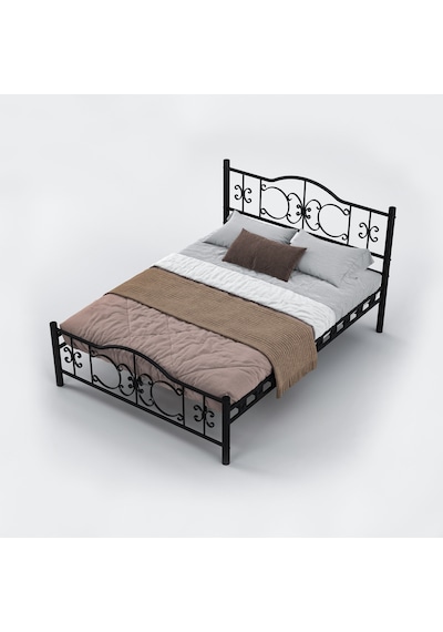 Argimo Pero Tek Kişilik Ferforje Metal Karyola 120 x 200 Siyah