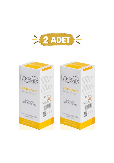 Rosemix - 442 - - Vitamiv C Serum Kolojen-hyalüronik Asit 30 Ml - 2 Adetlik - Shophnrl - Set Ürün
