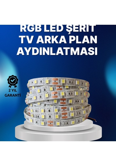 2 Metre Rf Kumandalı 8 Renkli Tv Led Şerit Kendinden Yapışkanlı