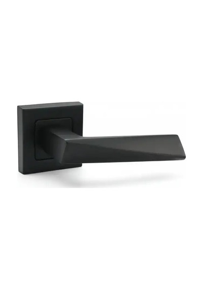 Sese Prizma Modeli Kare Rozetli Wc Kapı Kolu Siyah 200-112r-02-02