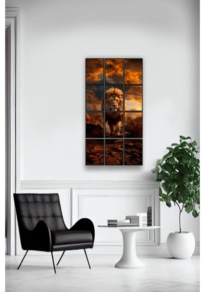 12 Parça Sarı Aslan Çerçeve Görünümlü Mdf Tablo Duvar Süsü Hediyelik Eşya 45cm X 85cm Renkli - 602504361 Renkli 12 Parça Sarı Aslan Çerçeve Görünümlü Mdf Tablo Duvar Süsü Hediyelik Eşya 45cm X 85cm Renkli - 602504361 Renkli