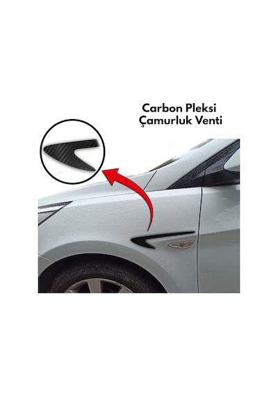 Universal Carbon Çamurluk Venti + Ayna Yağmur Koruyucu