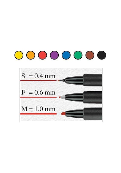 Multimark Permanent Asetat Kalemi 0.4 S 3 Renk