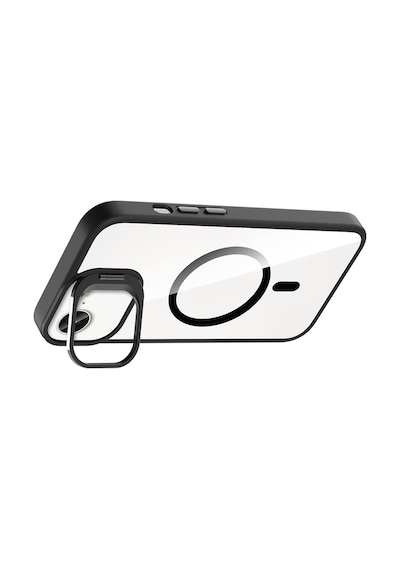 Adige Apple Uyumlu iPhone 16e Kılıf Etro Standlı + Kamera Lens Koruyucu Siyah