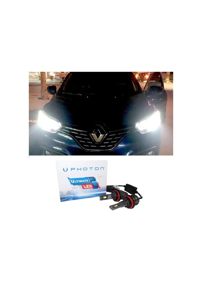 Renault Kadjar Led Xenon Sis Far Ampulü H8 Ultimate 9500 Lumens Yeni Seri Beyaz