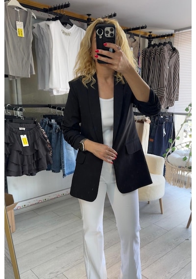 Siyah Oversize Blazer Ceket