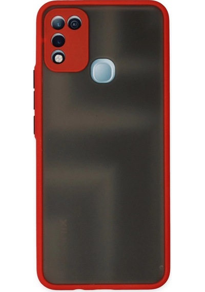 İnfinix Hot 10 Play Kılıf Montreal Silikon Kapak - Kırmızı Düz Renkli