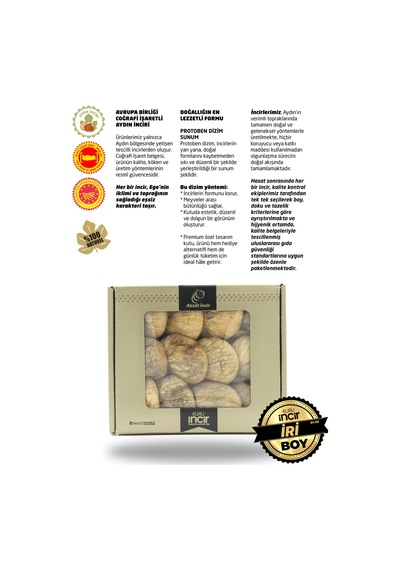 Kuru İncir Protoben Dizim 500g Aydın İnciri Ab Coğrafi İşaretli 500 G