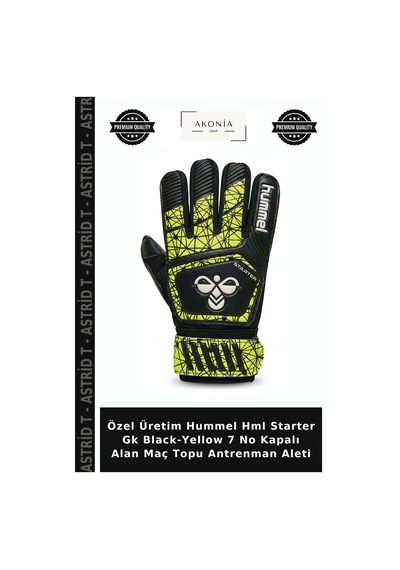 Özel Üretim Hummel Hml Starter Gk Black-yellow 7 No Kapalı Alan Maç Topu Antrenman Aleti Sarı - Siyah