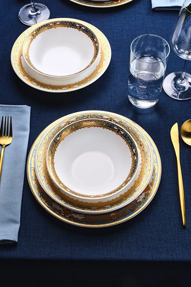 Karaca Royal Opal 24 Parça 6 Kişilik Yemek Takımı Çok Renkli