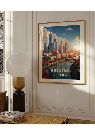 Çerçevesiz Poster Modern Çin İn Yüzü