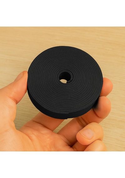 Cırt Cırt Sabitleyici Kablo Düzenleyici - 5 Metre X 1cm Kolay Kullanım, Bahçe Ve Ev İçin Pratik Çözüm Siyah