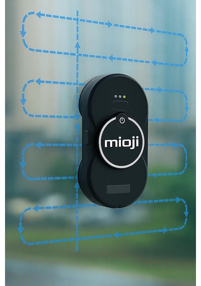 Mioji VLR2 Cam Temizleme Robotu Ultrasonik Su Spreyli Akıllı Navigasyonlu Uzaktan Kumandalı - Siyah