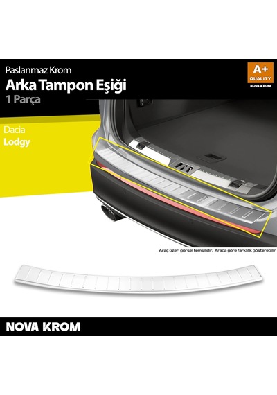 Dacia Lodgy Krom Arka Tampon Eşiği 2012 Üzeri