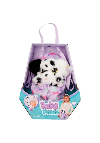 Baby Paws Sesli Yavru Köpek Pelüş Dalmaçyalı Mor Çanta Çok Renkli