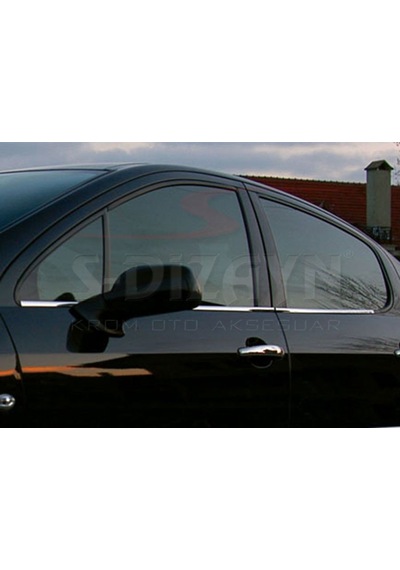 S-Dizayn  Peugeot 407 Krom Cam Çıtası 4 Prç 2004-2010