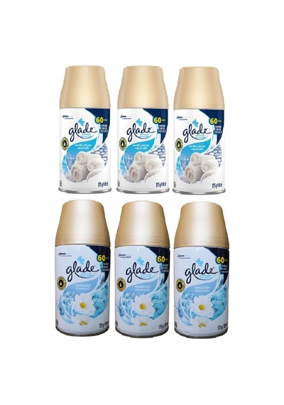 Glade Oda Kokusu Temiz Çarşaf Ferahlığı + Temizliğin Ferahlığı Yedek Sprey 6 x 269 ML